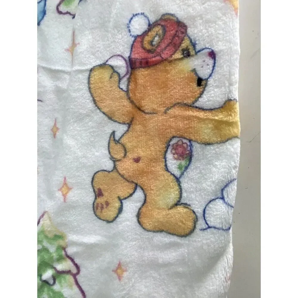 Care Bears Christmas Winter Snowball Fight  Soft Throw Blanket 50” X 70” NEW‎